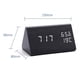 thumbnail image 2 of Led higrómetro despertador Led reloj de madera triángulo electrónico Digital reloj higrómetro de madera, 2 of 5