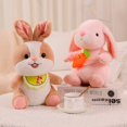 thumbnail image 2 of Animales de peluche Kawaii para niños, conejo que sostiene zanahoria, juguete de peluche suave, muñecos relajantes con dientes grandes, juguetes para niños y niñas, regalo de decoración zhangyuxiang LED, 2 of 2