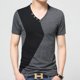 thumbnail image 3 of Camisetas de algodón para hombre, camisetas de cuello en V, ropa de calle, camiseta de verano para hombre, top Kpop sin logotipo, moda divertida, talla XL, alta calidad, 5XL, M, 3 of 5