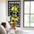 thumbnail image 2 of Yellow Lemon Window Privacy Film, Summer Botanical Black White Checkered Static Cling UV Sun Blocking Heat Control Window Tint Day and Night, Non-Adhesive One Way Windows Privacy Cover 29.5''x78.7'', 2 of 7