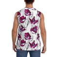 thumbnail image 4 of Goofa Tulips Flowers Printed Men's Sleeveless T-Shirt - Athletic Gym Workout Tank Top for Men - Moisture-Wicking, UPF 30+ Quick-Dry Muscle Tee-Medium, 4 of 8