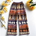 thumbnail image 5 of Trgacdwlo Halloween Fuzzy Pajama Pants Vintage Ghost Pattern Wide Leg Fleece Pj Pants Women Elastic Waist Winter Cozy Warm Womens Sleep Pants, 5 of 6