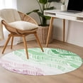 thumbnail image 4 of Ombre Green Pink Round Area Rug 4Ft Washable Circle Rugs for Bedroom Dining Room, Summer Coastal Ocean Sea Beach Wave Non-Slip Carpet Floor Mats Indoor Outdoor Carpet Runner Aesthetic Home Decor, 4 of 8