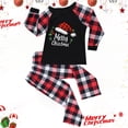 thumbnail image 2 of Odeerbi Christmas Pajamas for Family Holiday Plaid Long Sleeve Family Christmas Pajamas Matching Sets Toddler Plaid Print Tops Pants Set Two-Piece Sleepwear Xmas PJs Set Black, 2 of 5