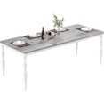 thumbnail image 4 of 71 Inch Farmhouse Dining Table for 6-8 People, Rectangular Wood Kitchen Table with Heavy Duty Legs, Kitchen Dining Room Table for Dining Room Kitchen, Wash Grey, 4 of 8