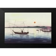 thumbnail image 2 of Koson, Ohara 24x17 Black Modern Framed Museum Art Print Titled - Boats and setting sun, 2 of 5
