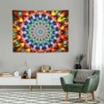 thumbnail image 2 of ONETECH Trippy Rainbow Spiritual Tapestry Psychedelic Abstract Colorful Vortex Wall Hanging Decor Mandala Hippie Large Tapestry Background for Bedroom Living Room Dorm, 2 of 7
