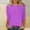 Purple, variant on SCSAlgin Women's Casual 3/4 Sleeve T-Shirts Round Neck Tunic Tops Basic Tees Blouses Loose Fit Pullover