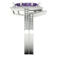 thumbnail image 3 of 2.48 ct Brilliant Marquise Cut Alexandrite 14k White Gold Halo Solitaire with Accents Engagement Bridal Wedding Ring Band Set size 10.25, 3 of 7