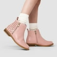 thumbnail image 2 of Girls Ankle Boots Side Zipper Low Heels Comfortable Casual Shoes for Toddler Little Kid Big Kid, 2 of 7