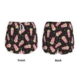 thumbnail image 3 of Susaid Popcorn Print Women's High Waisted Running Shorts Quick Dry Athletic Gym Track Workout Shorts Zip Pocket-X-Large, 3 of 7