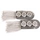 thumbnail image 3 of 1 Par De Flecos De Plata Borla Cadena Borla Epaulet Hombro Placas Insignia, 3 of 8