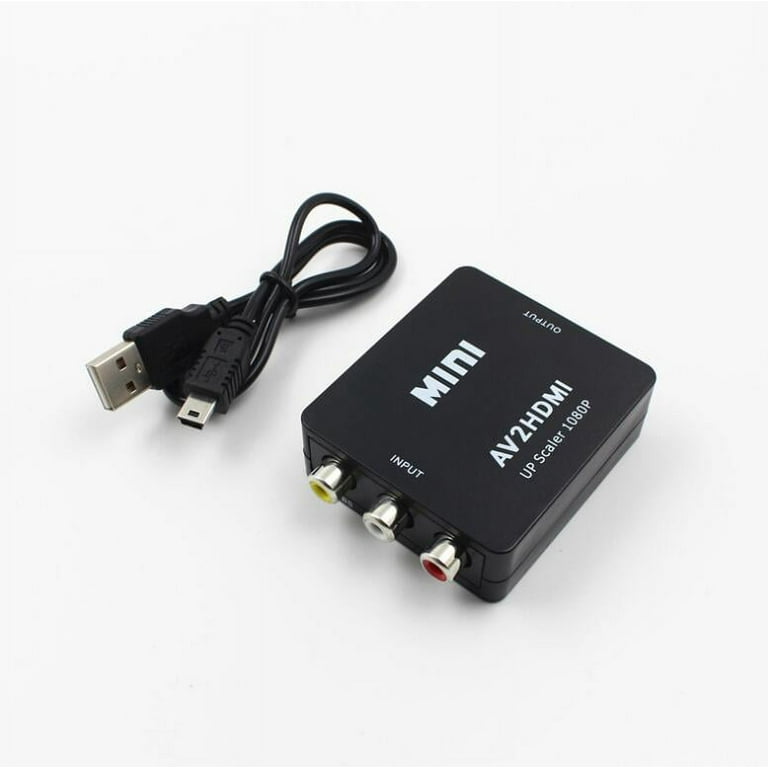 RCA to HDMI Converter, AV to HDMI Adapter with HDMI Cable for N64/SNES/GAME  CUBE/WII/PS1/PS2/XBOX/DVD ect. 