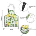 thumbnail image 3 of Yellow Lemon Fruit Leaves White Pattern Kids Aprons for Girls and Boys,Adjustable Neck Strap Toddler Aprons for Kids Cooking Baking, 3 of 6