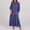 Navy, variant on 2024 Summer Womens Boho Maxi Dresses V Neck Puff Sleeve Floral Flowy Swing Casual Long Dress Short Summer Dress Tee Shirt Dress Knee Length Long Sleeve Tunic Dress Athletic Dress Women Long Dress