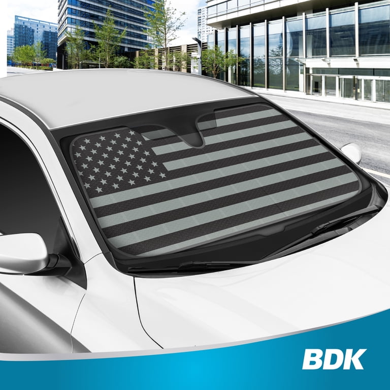 American Flag Windshield Sun Shade, Accordion Style photo 2