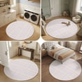 thumbnail image 5 of Round Area Rugs 4Ft, Purple Checkered Non-Slip Washable Circle Rugs Carpet, Farmhouse Art Buffalo Indoor Outdoor Rug Floor Mats Throw Runner for Bedroom Living Room Bathroom, 5 of 8