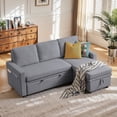 thumbnail image 7 of Soscana Sectional Sofa with Reversible Storage Chaise,Sleeper Sofa Couch Pull Out Bed 2 in 1,3 Seat L Shaped Sectionals with Side Pockets for Living Room Apartment Office Studio,Light Gray, 7 of 7