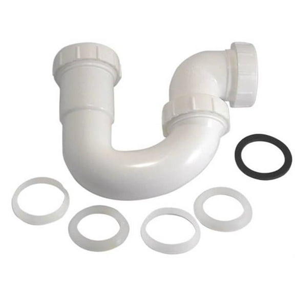 Slip Joint Swivel P-Trap, 1.5 in., Plastic for Use with Kitchen & Bathroom Sinks