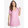 thumbnail image 6 of Woman Within Plus Size Perfect Short-Sleeve Shirred U-Neck Tunic, 6 of 6