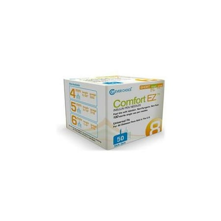 Clever Choice 31G850 Comfor Ez Insulin Pen Needles 31G 8 mm. - Box of 50
