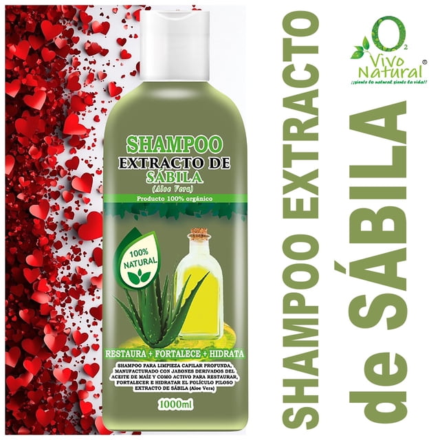 Shampoo VivoNatural con Extracto de Sábila de 1 litro
