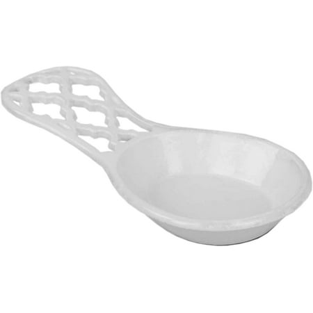 

Home Basics Lattice Collection Spoon Rest Cast Iron#44; White
