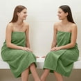 thumbnail image 3 of RIVERSIDE 2 Pack Oversized Bath Sheets 35x70 Soft and Absorbent 600 GSM Ribbed Cotton Towels - Sage, 3 of 9