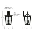 thumbnail image 2 of 3 Light Outdoor Wall Lantern In Farmhouse Style-19.25 Inches Tall And 10 Inches Wide Capital Lighting 947931Bk, 2 of 6