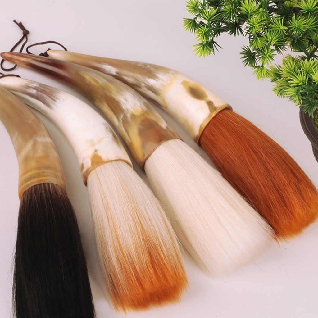JZROCKER Chinese Calligraphy Brush Pen Curved Horns Large Writing Brush Couplets Writing