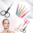 thumbnail image 5 of Curved Round Facial Hair Scissors - Stainless Steel Beard Nose Hair Trimming Scissors, Eyebrow Eyelash Ear Hair Grooming Tool, Sharp Precision Tip, Ergonomic Handle, Travel Size, 5 of 9