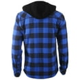 thumbnail image 3 of Ma Croix Mens Hooded Flannel Shirts Quilted Plaid Jacket, 3 of 9