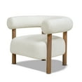thumbnail image 6 of Miekor Furniture Fuji 37" Mid Century Modern Barrel Accent Arm Chair, Ivory White Boucle 15246, 6 of 11