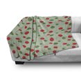 thumbnail image 3 of Christmas Soft Flannel Fleece Throw Blanket, Wavy Striped Baubles on Strings Snowy Winter Retro Design Xmas Print, Cozy Plush for Indoor and Outdoor Use, 50" x 70", Multicolor, by Ambesonne, 3 of 6