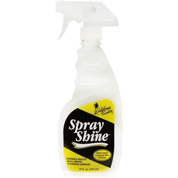 Spray Shine – Quick & Easy Water-Based Instant Detailer with Carnauba Wax, Gloss Finish for Paint, Glass, Plastic, Chrome, Mirror – For Cars, Trucks, Motorcycles, Appliances – 16 oz