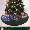 thumbnail image 6 of FMSHPON 4th of July Patriotic Skull American Flag American Colors Xmas Christmas Tree Skirt Stand Mat for Holiday Party Decoration Indoor Outdoor 36 inches, 6 of 6