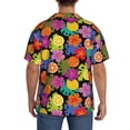 thumbnail image 3 of Lsque Hawaiian Style print Men's Cuban Collar Short Sleeve Shirt Summer Beachwear Casual Button Down Fashionable Vacation Leisure Shirt-Small, 3 of 7