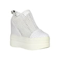 thumbnail image 1 of Women Fishnet Mesh Platform Wedge Sneaker 18368, 1 of 6