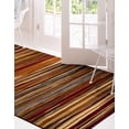thumbnail image 4 of Unique Loom Barista Abstrait Rayures Zone Tapis 5' x 8' Rectangulaire Multi/Beige, 4 of 10