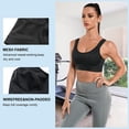 thumbnail image 2 of Eleady Women High Impact Sport Bra Full Support Wireless Bras Workout Racerback Yoga Athletic Bra Adjustable Straps(Black XX-Large), 2 of 6