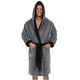 thumbnail image 2 of Bata Prolriy para hombre, ropa de invierno con mangas, albornoz, chal, bata de felpa alargada, bata larga para el hogar, blusa para mujer, bata para hombre, gris M, 2 of 7