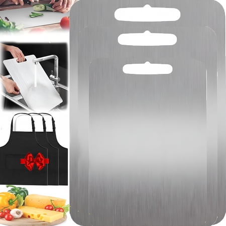 ACDANC 2026 New Cutting Board,Pure Cut Titanium for Kitchen,Double-Sided Stainless Steel Pure Cut for Cutting Vegetables and Meat,Easy to Store for Home,Restaurant,Kitchen,Cooking