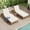 Light Teak 2 PCS, variant on DTTRA 5-Position Acacia Wood Outdoor Chaise Lounge Set with Cushions, Gray
