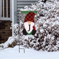 thumbnail image 3 of Briarwood Lane Winter Gnome Burlap Monogram Letter J Garden Flag, 3 of 4