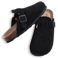 thumbnail image 3 of Comwarm Suede Clogs for Women Footbed Sandals Potato Shoes with Arch Support, 3 of 6