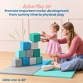 thumbnail image 4 of ECR4Kids SoftZone Quad Fold-N-Go Mat and Patchwork Toddler Blocks, Soft Play, Contemporary, 13-Piece, 4 of 9