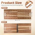 thumbnail image 2 of 2-in-1 Easter love wood devil egg tray with handle, 31.5x12-inch large long deli board foldable wooden board for serving food trays Easter brunch & party decoration, 60 egg slots, 2 of 5
