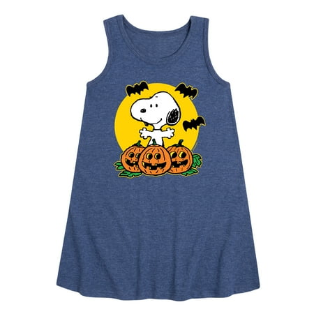 

Peanuts - Snoopy Pumpkin Patch - Toddler and Youth Girls A-line Dress