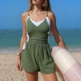 thumbnail image 5 of Levmjia Women's Swimsuit Fashion One Piece Bikini Set Solid Color Slim Fit High Waisted Tummy Control With Adjustable Straps Quick Dry Beach Vacation, 5 of 6