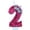 Number 2, variant on Festive Red Number Candle with Royal Crown Ornament, Decorative Birthday Cake Topper, Long-Lasting Wax Accessory for Special Celebration Events, Number 6
